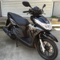 Sokak yasal gaz Scooter motosiklet 125cc siyah 